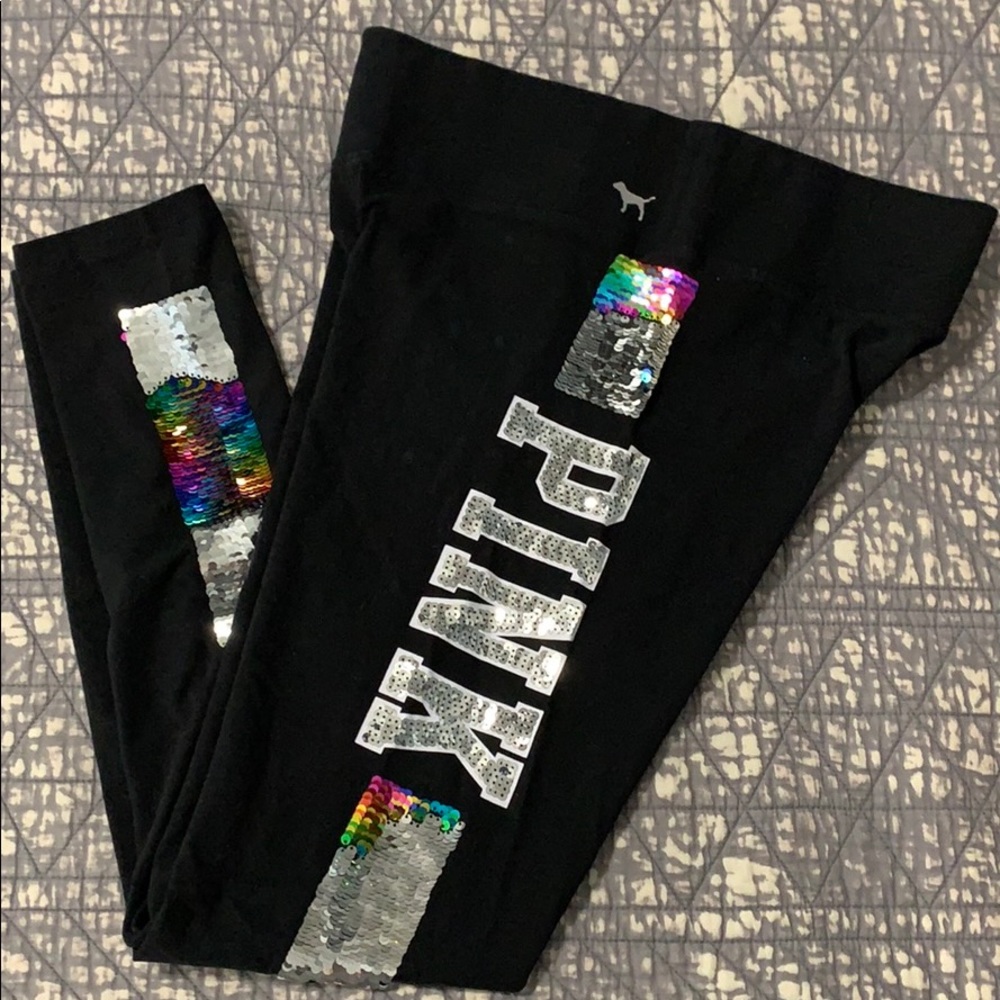 PINK flip sequin leggings
